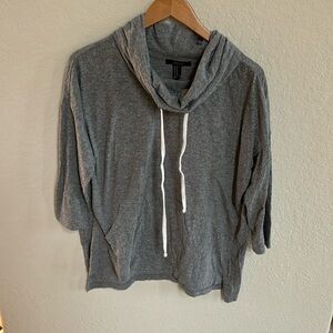 Cowl neck Charcoal Gray Sweatshirt